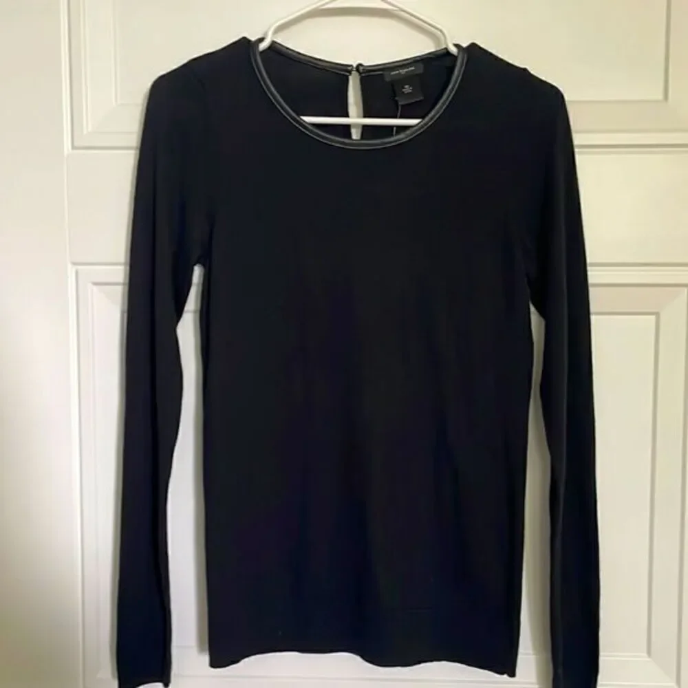New Ann Taylor Black Long Sleeve Top